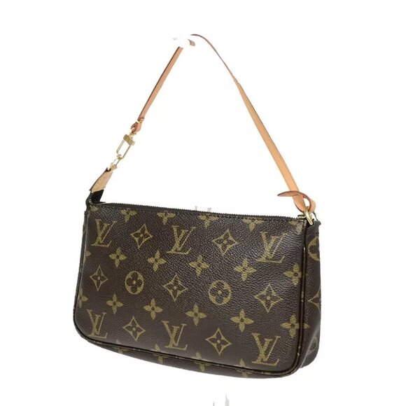 LOUIS VUITTON Pochette Accessoires Hand Bag Monogram Leather BN M51980 99EB455 - Picture 1 of 11
